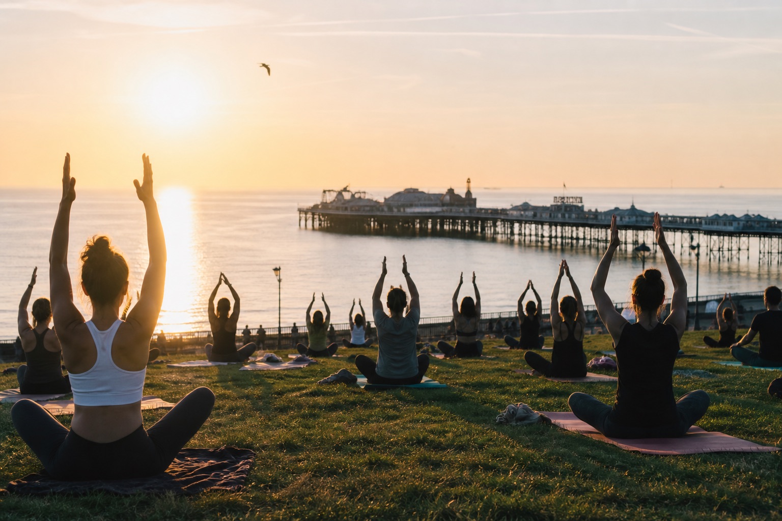 Brighton Sunrise Yoga by the Sea